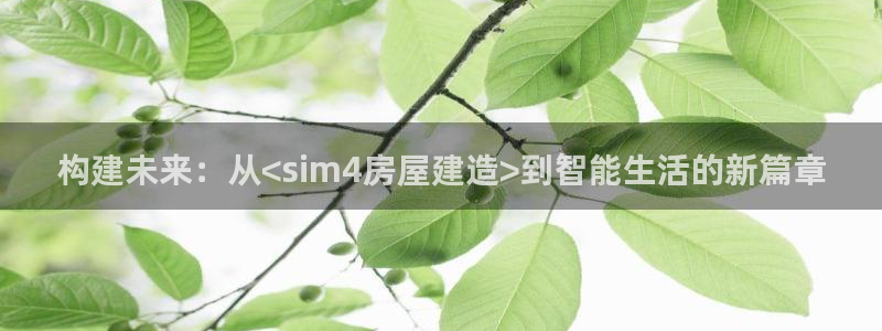 安信12登录网址：构建未来：从<sim4房屋建造>到智能生活的新篇章