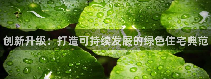 安信12平台官网：创新升级：打造可持续发展的绿色住宅典范