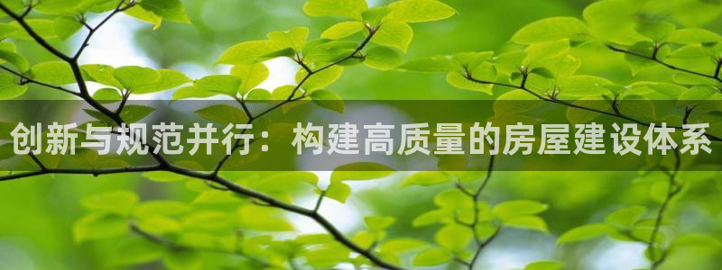 安信12代理：创新与规范并行：构建高质量的房屋建设体系