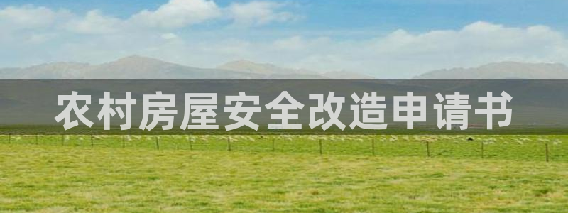 安信12级灯牌：农村房屋安全改造申请书