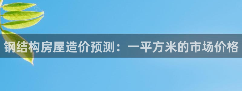 安信12级灯牌：钢结构房屋造价预测：一平方米的市场价格