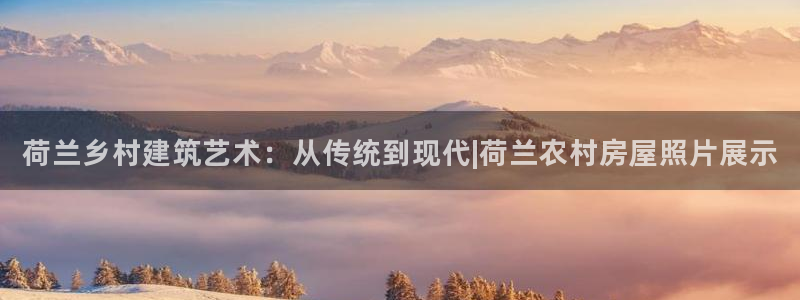 安信12登录网址：荷兰乡村建筑艺术：从传统到现代|荷兰农村房屋照片展示