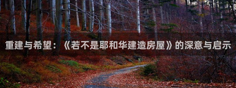 安信4娱乐去55 12：重建与希望：《若不是耶和华建造房屋》的深意与启示